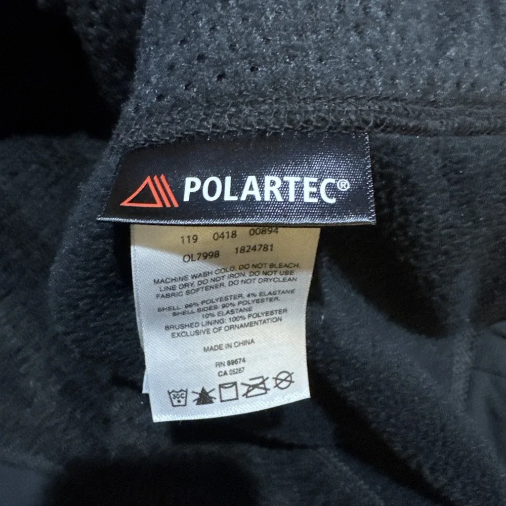 Mountain Hardwear MEDIUM Monkey Fleece Pullover Black Snap Outdoor Hiking Skiing